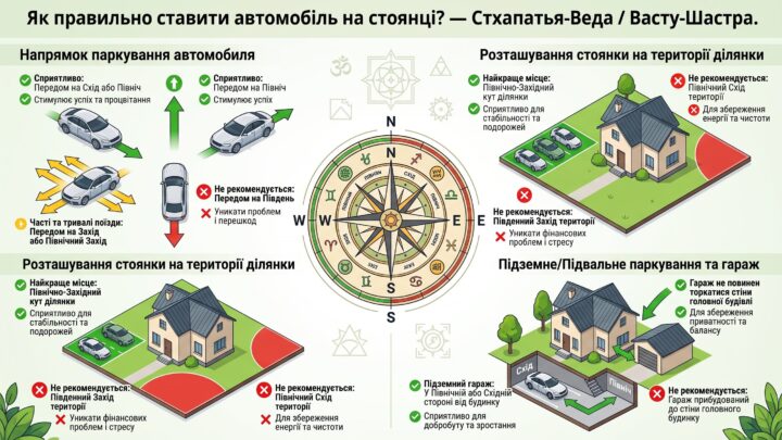 « Стхапатья-Веда Васту-Шастра Ведическая архитектура - Как правильно ставить машину на парковку и в каком направлении по сторонам горизонта »