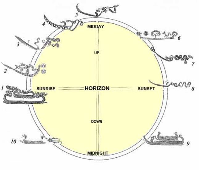 *** суточный цикл — солнечные сутки день — восход Солнца как начало ***